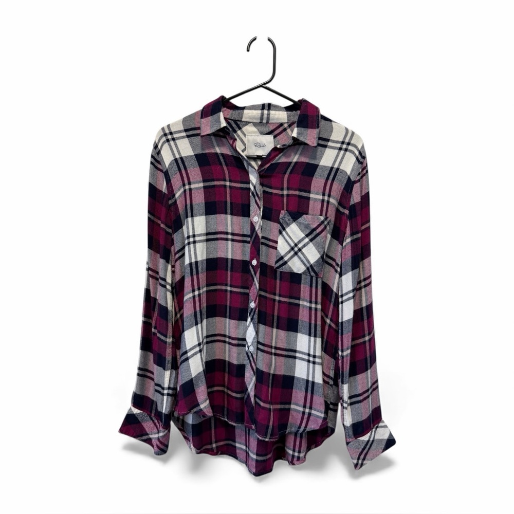 Rails Women's Purple Hunter Plaid Button Down Soft Flannel Shirt Size XS